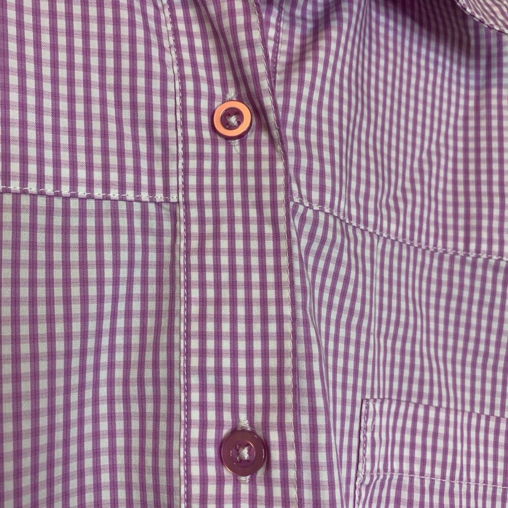 Camila Coelho Elliot Shirt Dress Gingham Check Pink Lilac White - Small - Picture 6 of 16